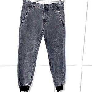 Levi Strauss & Co. Black Acid Stonewash Lounge Jogger Jeans Pants